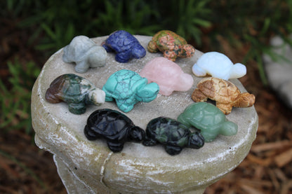 Gemstone Turtle Carvings